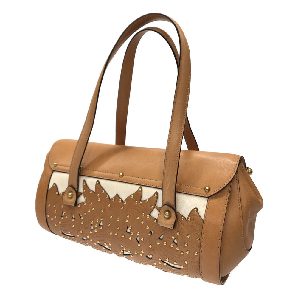 Gucci Leather Bag Handbag Shoulder Top Bamboo Handle